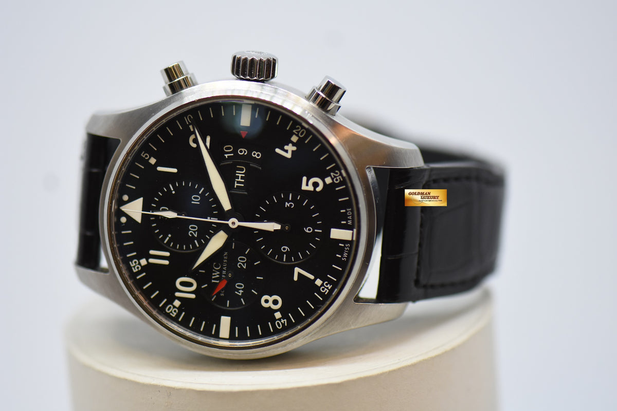 [SOLD] IWC PILOT CHRONOGRAPH 43mm DAY-DATE AUTOMATIC IW3777-01 (MINT)