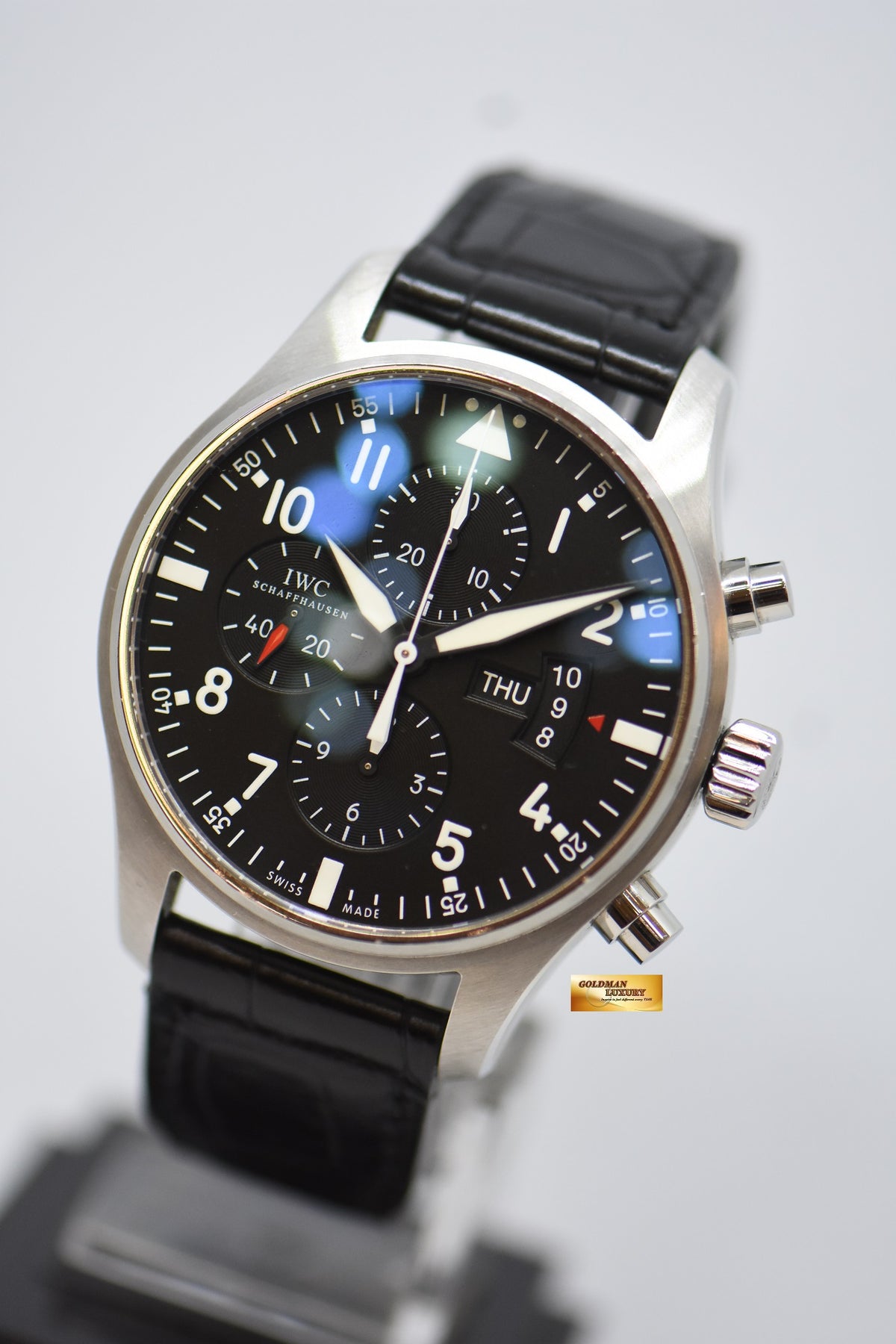 [SOLD] IWC PILOT CHRONOGRAPH 43mm DAY-DATE AUTOMATIC IW3777-01 (MINT)