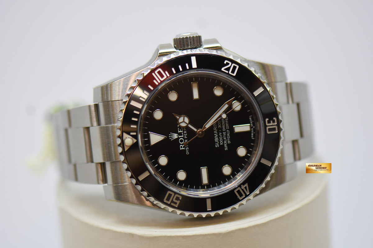 [SOLD] ROLEX OYSTER PERPETUAL SUBMARINER NO-DATE CERAMIC BLACK 114060 (NEW-UNWORN) [NEW OLD STOCK]