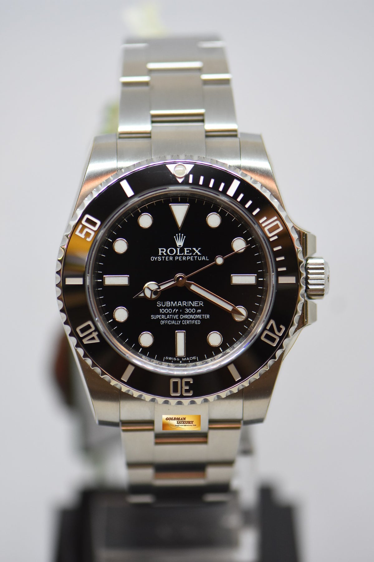 [SOLD] ROLEX OYSTER PERPETUAL SUBMARINER NO-DATE CERAMIC BLACK 114060 (NEW-UNWORN) [NEW OLD STOCK]