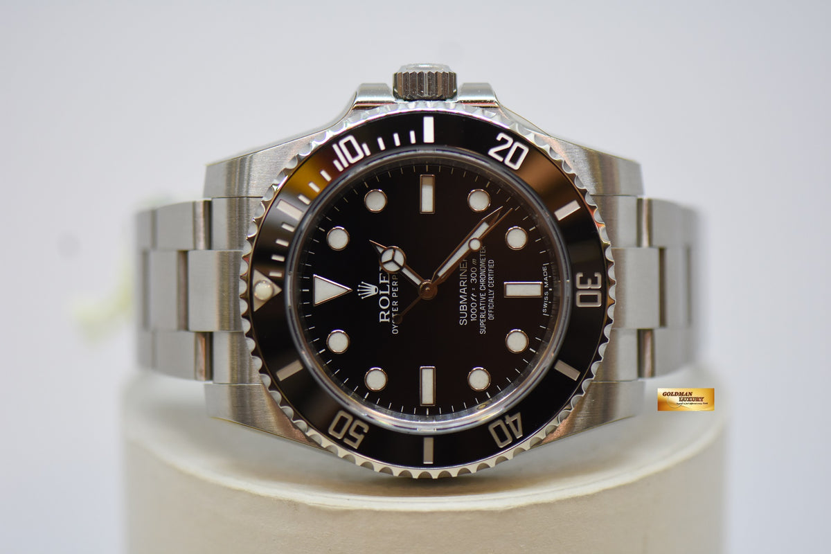 [SOLD] ROLEX OYSTER PERPETUAL SUBMARINER NO-DATE CERAMIC BLACK 114060 (NEW-UNWORN) [NEW OLD STOCK]