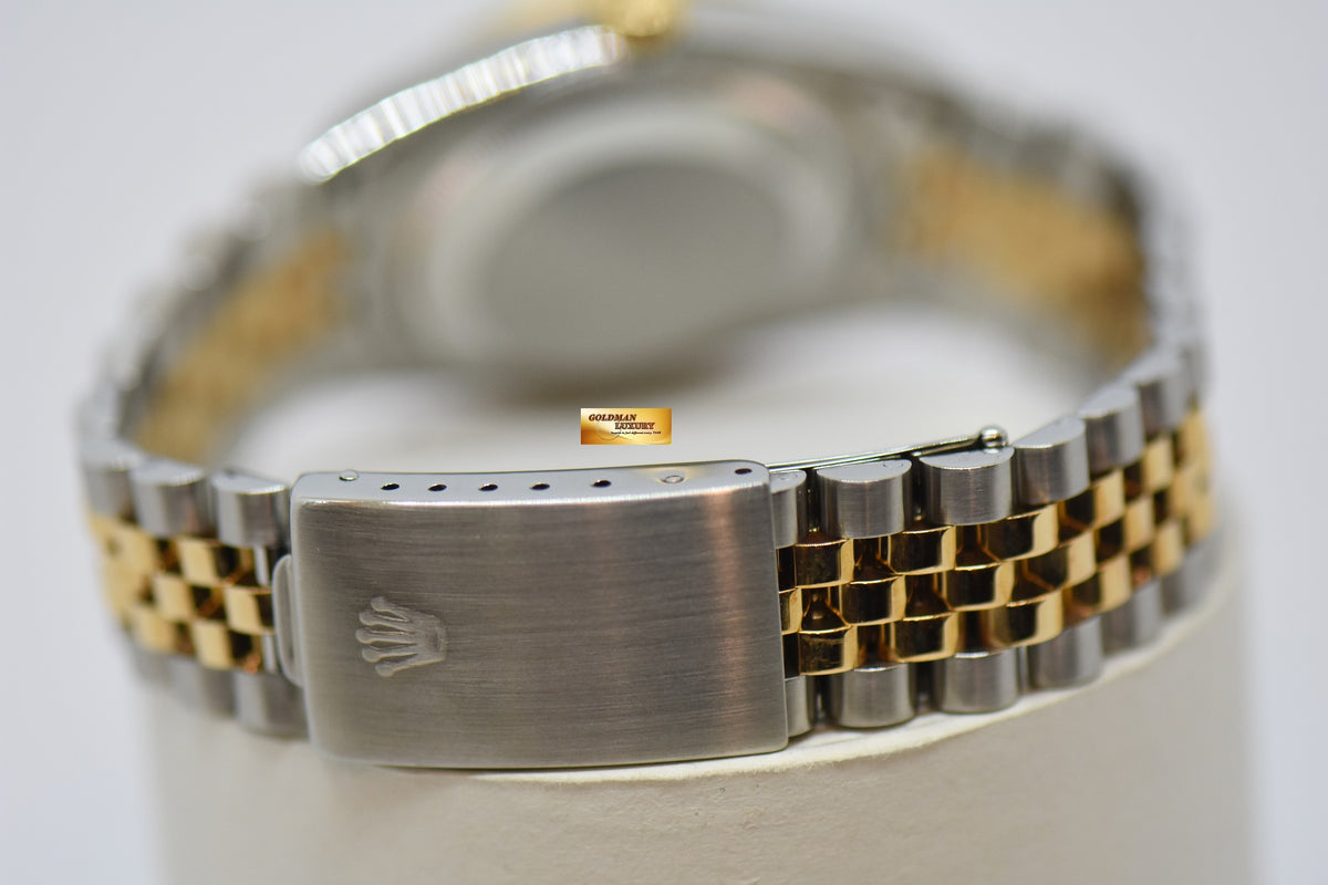 [SOLD] ROLEX OYSTER PERPETUAL DATEJUST 36mm GOLD DIAL HALF GOLD IN JUBILEE BRACELET 16233 (NEAR MINT)