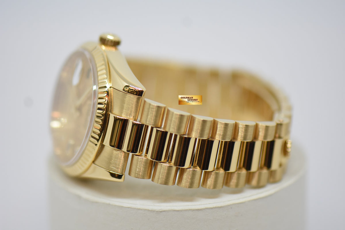 [SOLD] ROLEX OYSTER DAY-DATE 36mm YELLOW GOLD IN PRESIDENT BRACELET ORIGINAL DIAMONDS COMPUTER GOLD DIAL 118238 (MINT)