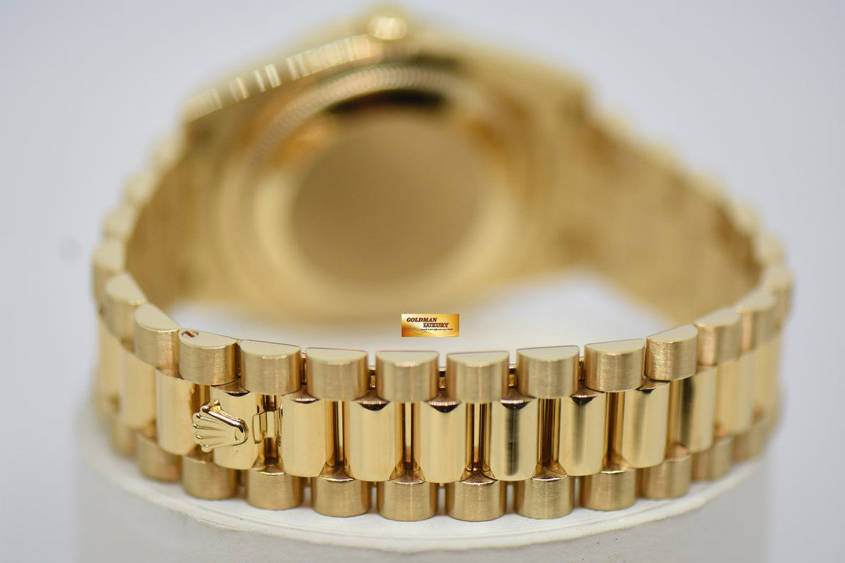 [SOLD] ROLEX OYSTER DAY-DATE 36mm YELLOW GOLD IN PRESIDENT BRACELET ORIGINAL DIAMONDS COMPUTER GOLD DIAL 118238 (MINT)