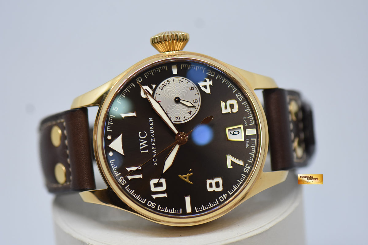 [SOLD] IWC BIG PILOT “ANTOINE SAINT EXUPERY” 46mm 7-DAYS POWER RESERVE RED GOLD IN BROWN LEATHER LIMITED EDITION OF 500PCS IW5004-21 (LNIB)