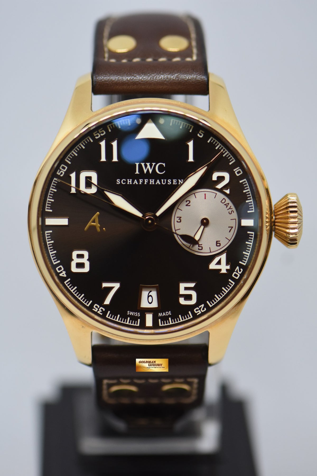 [SOLD] IWC BIG PILOT “ANTOINE SAINT EXUPERY” 46mm 7-DAYS POWER RESERVE RED GOLD IN BROWN LEATHER LIMITED EDITION OF 500PCS IW5004-21 (LNIB)
