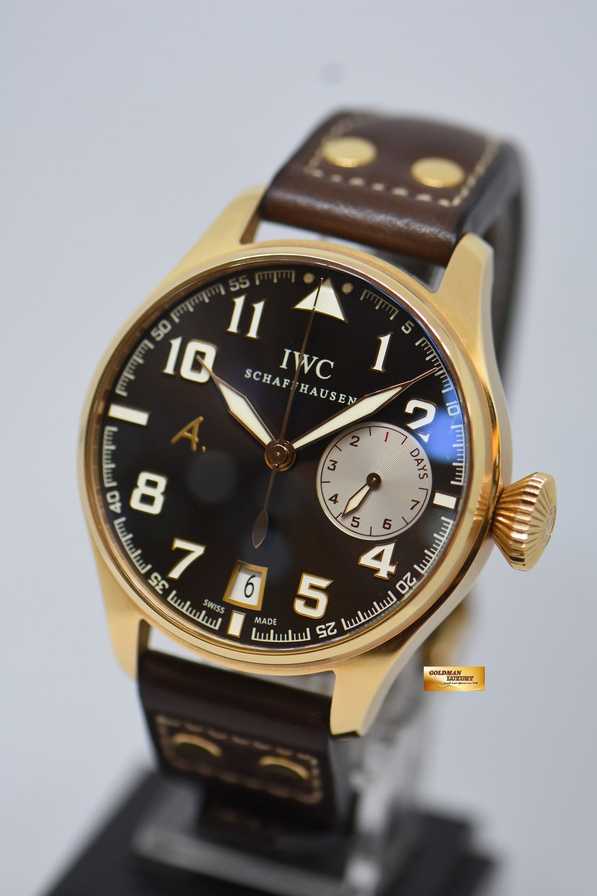 [SOLD] IWC BIG PILOT “ANTOINE SAINT EXUPERY” 46mm 7-DAYS POWER RESERVE RED GOLD IN BROWN LEATHER LIMITED EDITION OF 500PCS IW5004-21 (LNIB)