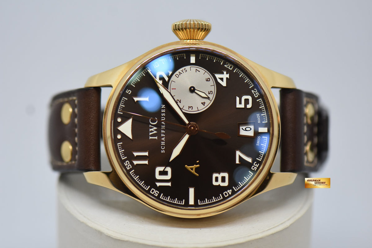 [SOLD] IWC BIG PILOT “ANTOINE SAINT EXUPERY” 46mm 7-DAYS POWER RESERVE RED GOLD IN BROWN LEATHER LIMITED EDITION OF 500PCS IW5004-21 (LNIB)