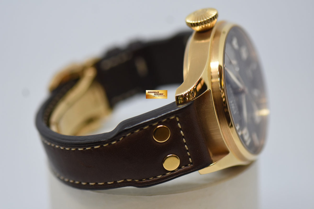 [SOLD] IWC BIG PILOT “ANTOINE SAINT EXUPERY” 46mm 7-DAYS POWER RESERVE RED GOLD IN BROWN LEATHER LIMITED EDITION OF 500PCS IW5004-21 (LNIB)