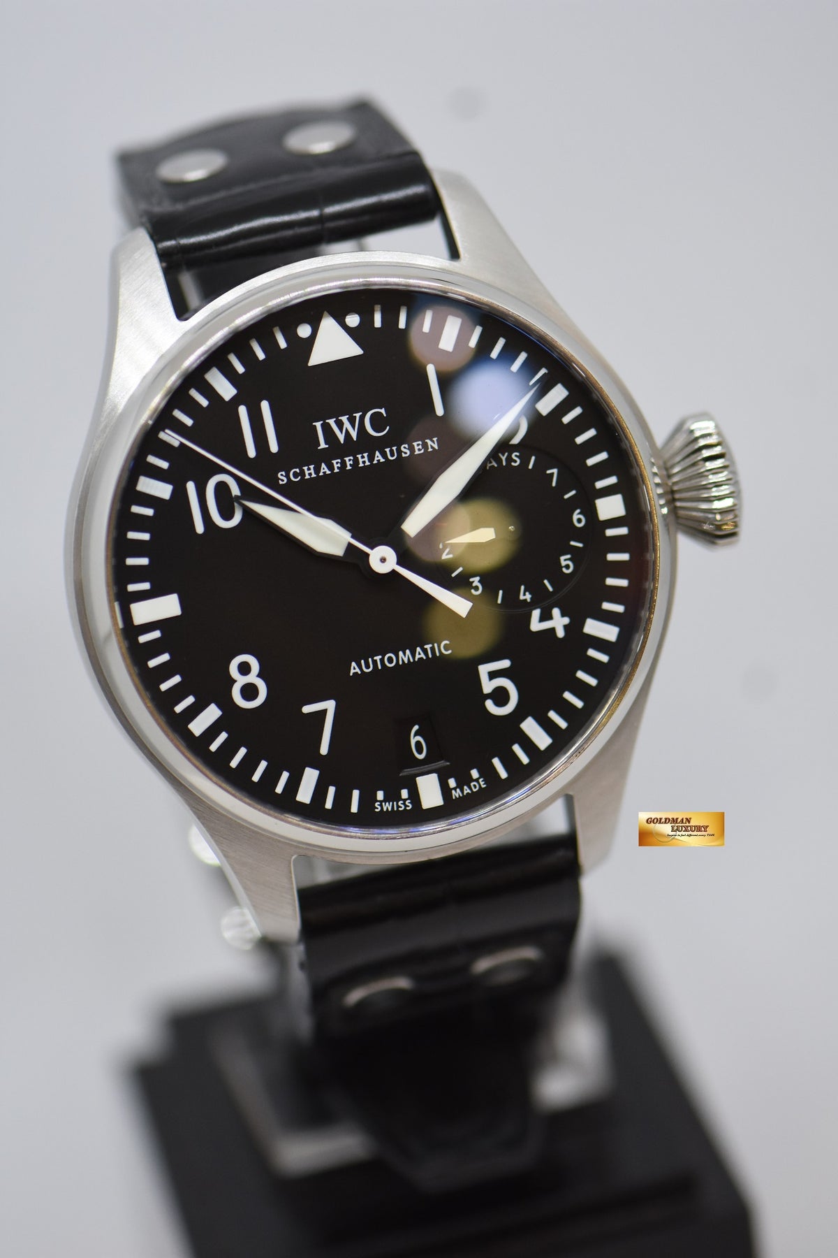 [SOLD] IWC BIG PILOT 46mm 7 DAYS POWER RESERVE STEEL IN LEATHER AUTOMATIC IW5004-01 (MINT)