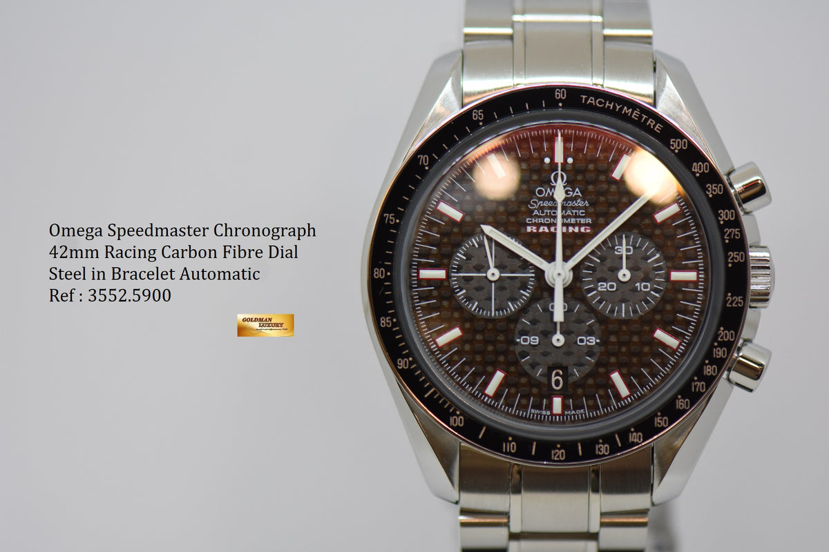 [SOLD] OMEGA SPEEDMASTER CHRONOGRAPH 42mm CARBON FIBRE RACING DIAL AUTOMATIC 3552.5900 (MINT)