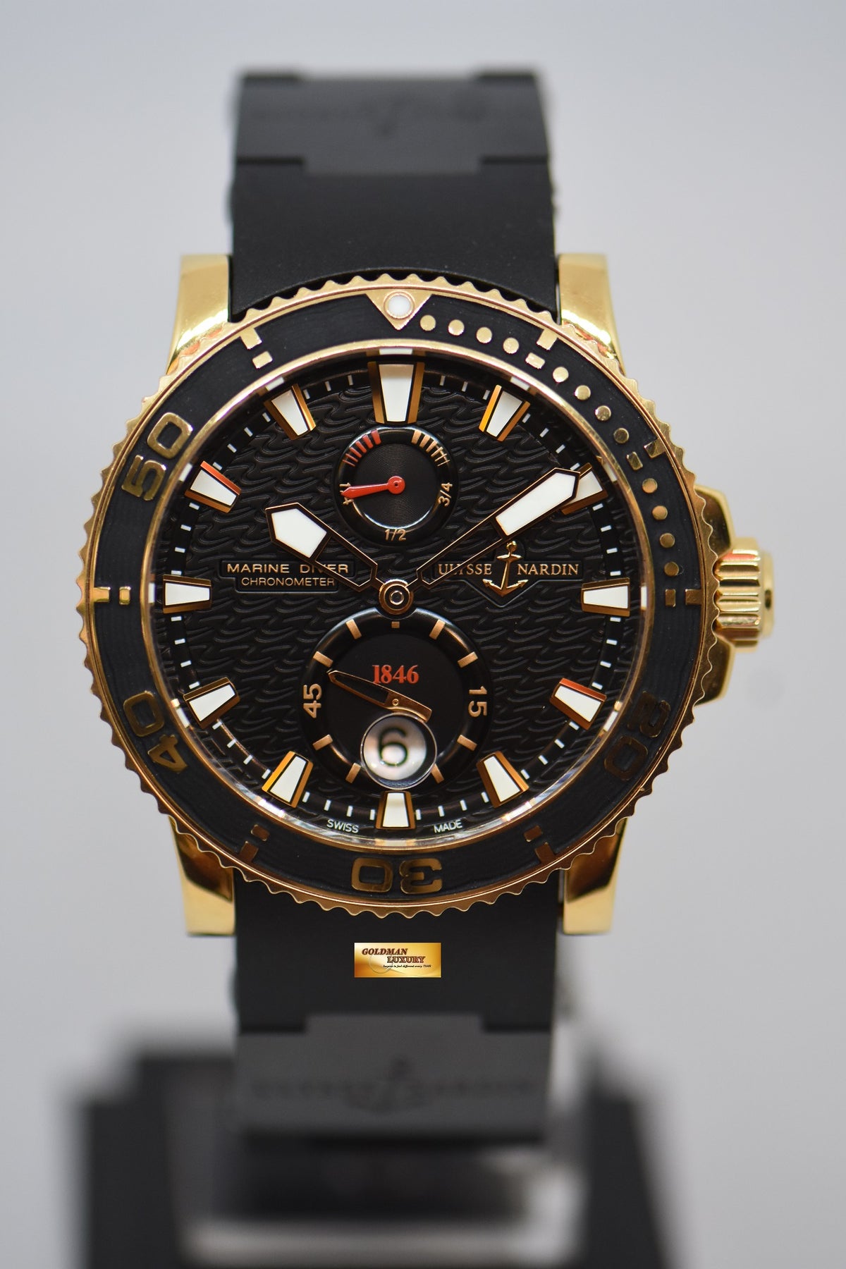 [SOLD] ULYSSE NARDIN MAXI MARINE DIVER 42mm 18K GOLD CHRONOMETER AUTOMATIC 266-33 (NEAR MINT)