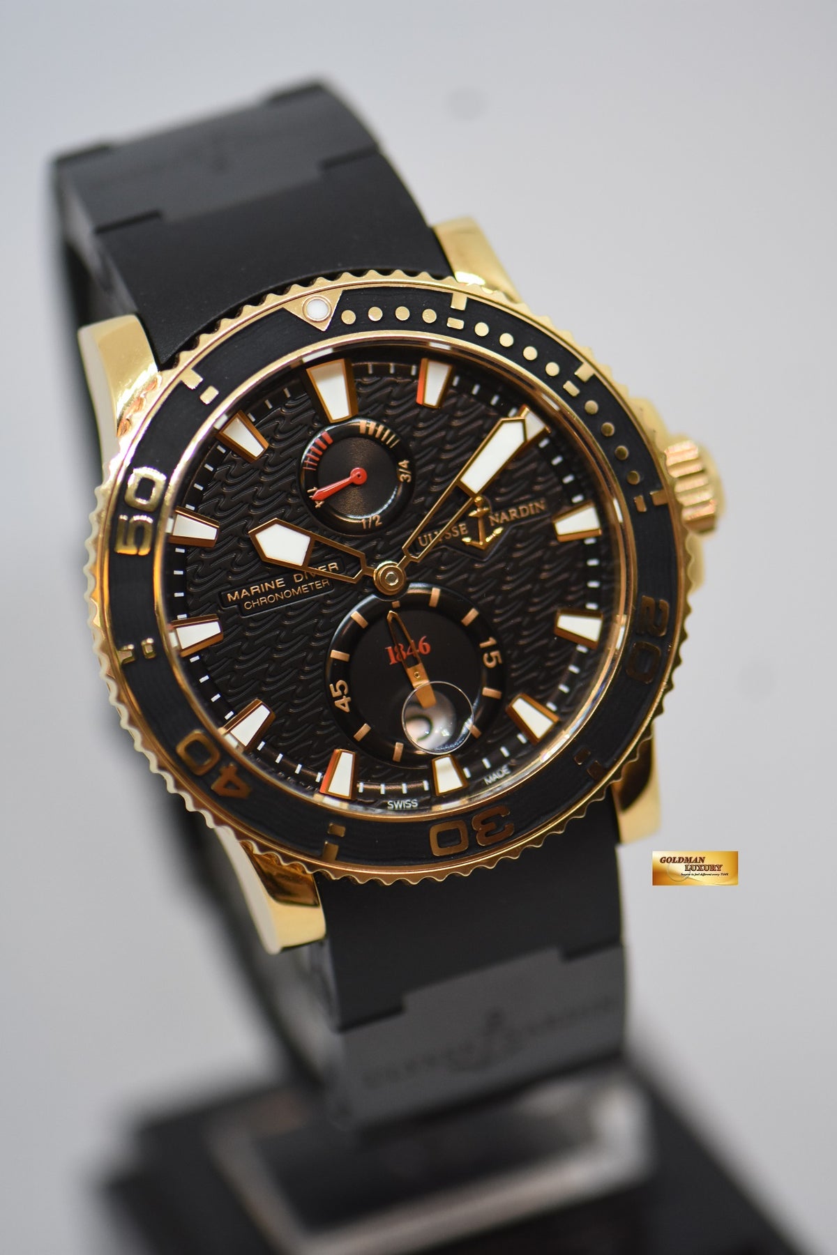 [SOLD] ULYSSE NARDIN MAXI MARINE DIVER 42mm 18K GOLD CHRONOMETER AUTOMATIC 266-33 (NEAR MINT)