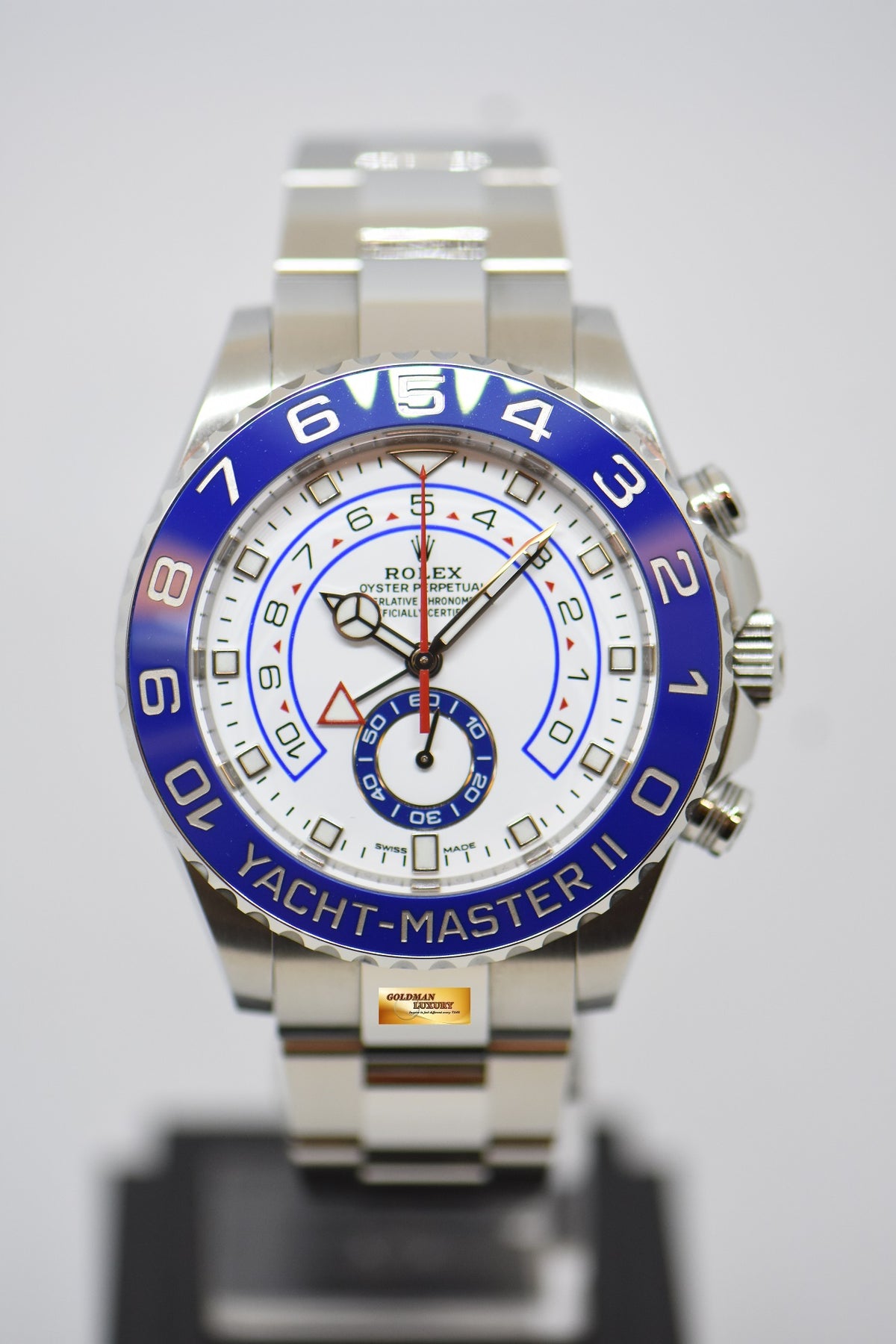 [SOLD] ROLEX OYSTER PERPETUAL YACHT-MASTER II 44mm REGATTA CHRONOGRAPH STEEL IN BRACELET 116680 (LNIB)