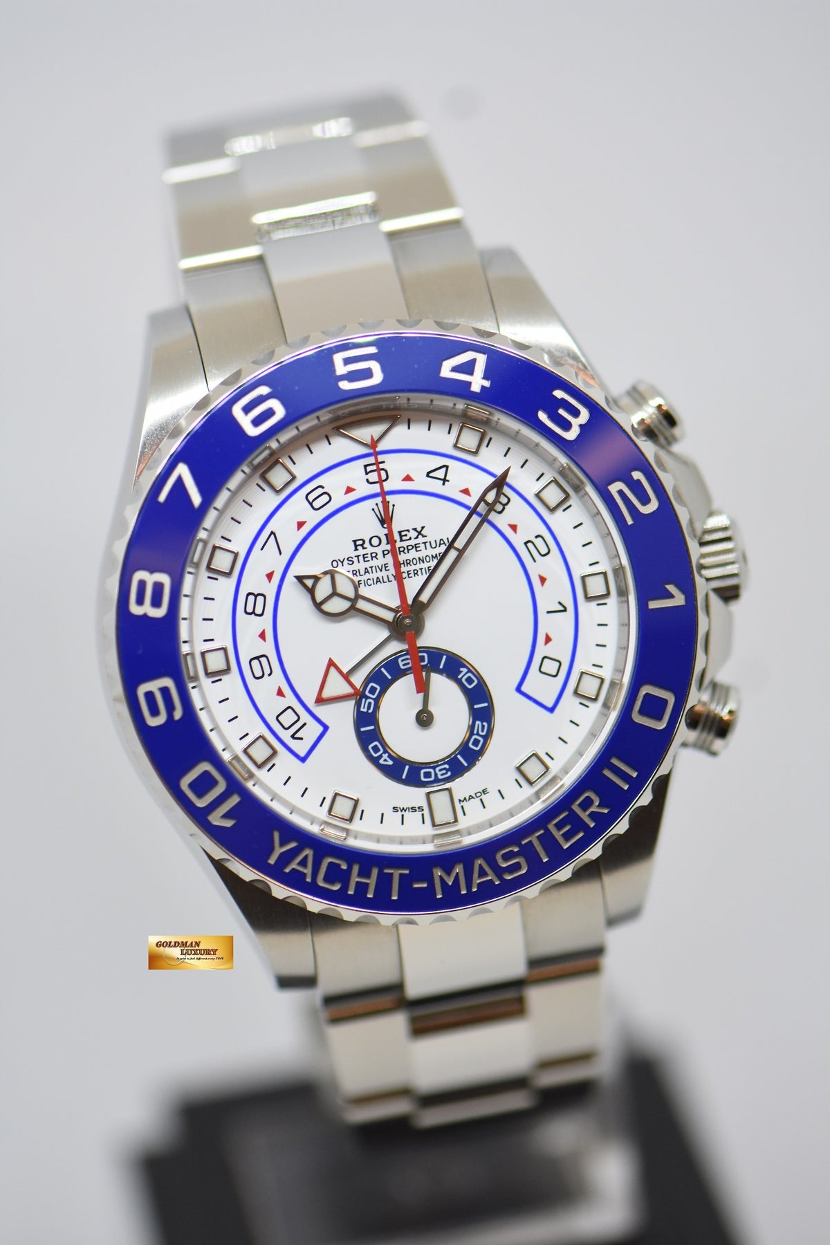 [SOLD] ROLEX OYSTER PERPETUAL YACHT-MASTER II 44mm REGATTA CHRONOGRAPH STEEL IN BRACELET 116680 (LNIB)