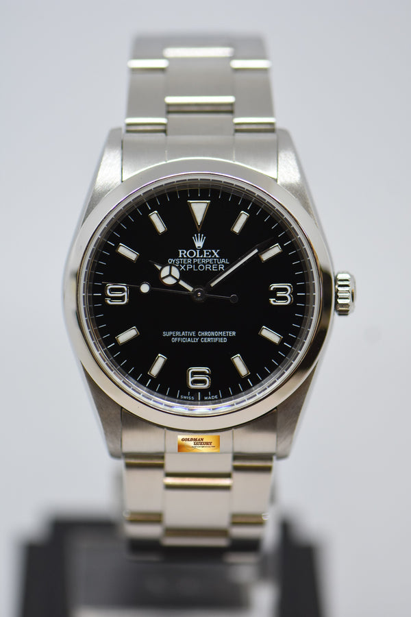 [SOLD] ROLEX OYSTER PERPETUAL EXPLORER 36mm STEEL IN BRACELET AUTOMATIC 14270 (MINT)