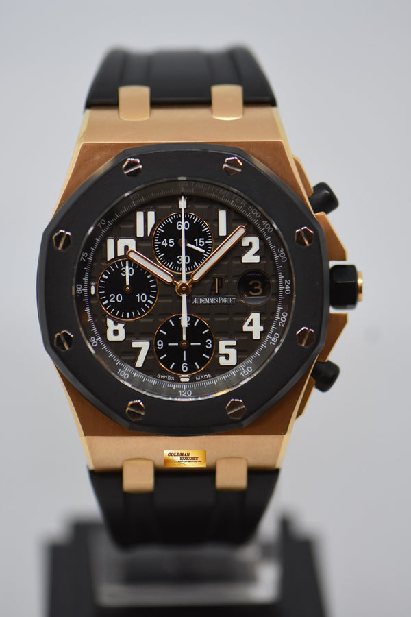 [SOLD] AUDEMARS PIGUET ROYAL OAK OFFSHORE 42mm ROSE GOLD RUBBER CLAD AUTOMATIC 25940OK (MINT)