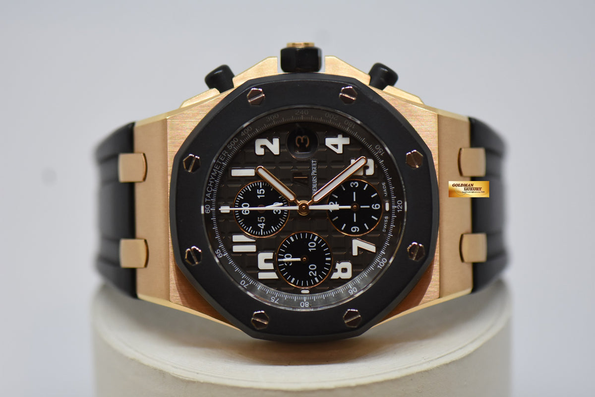 [SOLD] AUDEMARS PIGUET ROYAL OAK OFFSHORE 42mm ROSE GOLD RUBBER CLAD AUTOMATIC 25940OK (MINT)