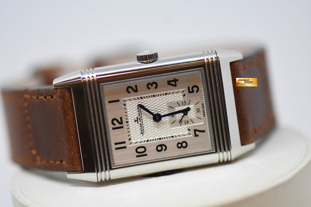 [SOLD] JLC REVERSO CLASSIC MEDIUM MONOFACE SMALL SECONDS STEEL IN FAGLIANO LEATHER STRAP MANUAL WINDING Q2438522 (MINT)