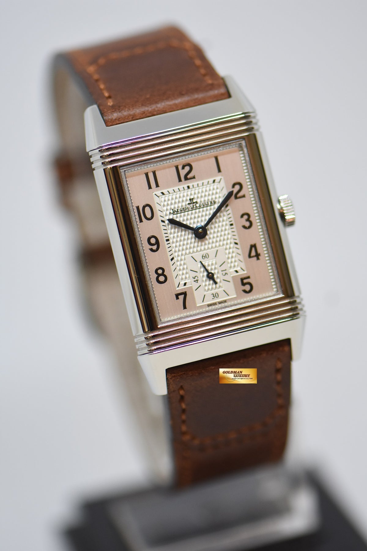 [SOLD] JLC REVERSO CLASSIC MEDIUM MONOFACE SMALL SECONDS STEEL IN FAGLIANO LEATHER STRAP MANUAL WINDING Q2438522 (MINT)