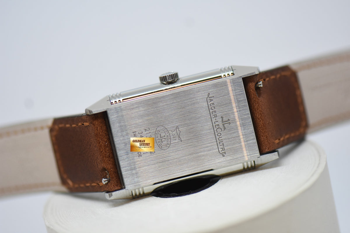 [SOLD] JLC REVERSO CLASSIC MEDIUM MONOFACE SMALL SECONDS STEEL IN FAGLIANO LEATHER STRAP MANUAL WINDING Q2438522 (MINT)