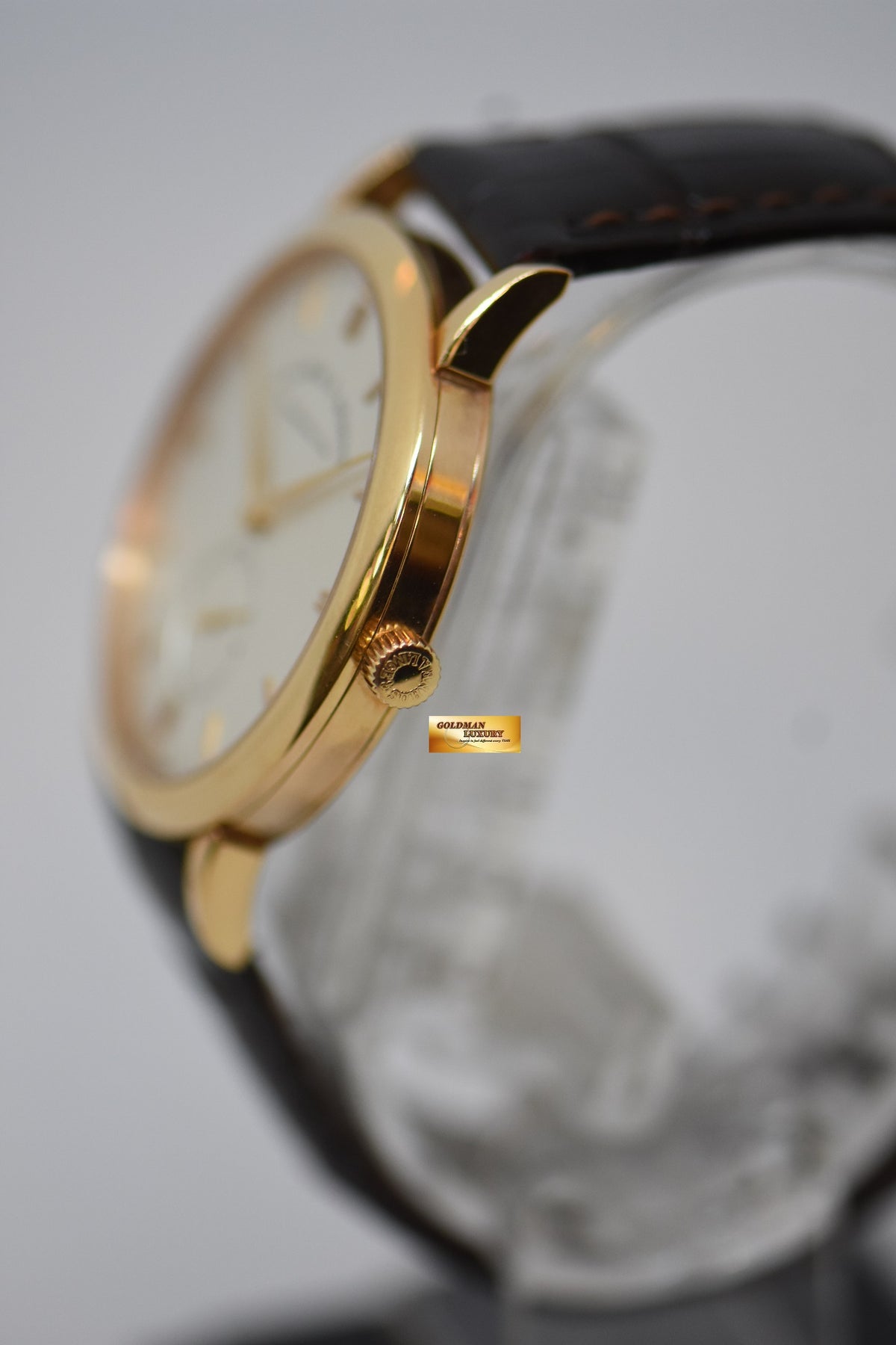 [SOLD] A.LANGE & SOHNE SAXONIA SUB-SECOND 37mm ROSE GOLD IN LEATHER MANUAL WINDING 215.032 (MINT)