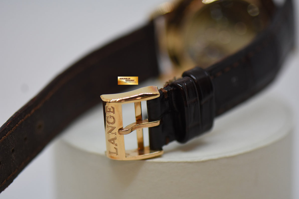 [SOLD] A.LANGE & SOHNE SAXONIA SUB-SECOND 37mm ROSE GOLD IN LEATHER MANUAL WINDING 215.032 (MINT)