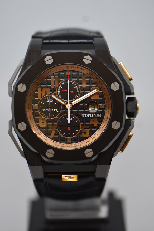 AUDEMARS PIGUET ROYAL OAK OFFSHORE ARNOLD SCHWARZENEGGER “THE LEGACY” 48mm CERAMIC CASE IN LEATHER STRAP AUTOMATIC 26378IO LIMITED EDITION (MINT)