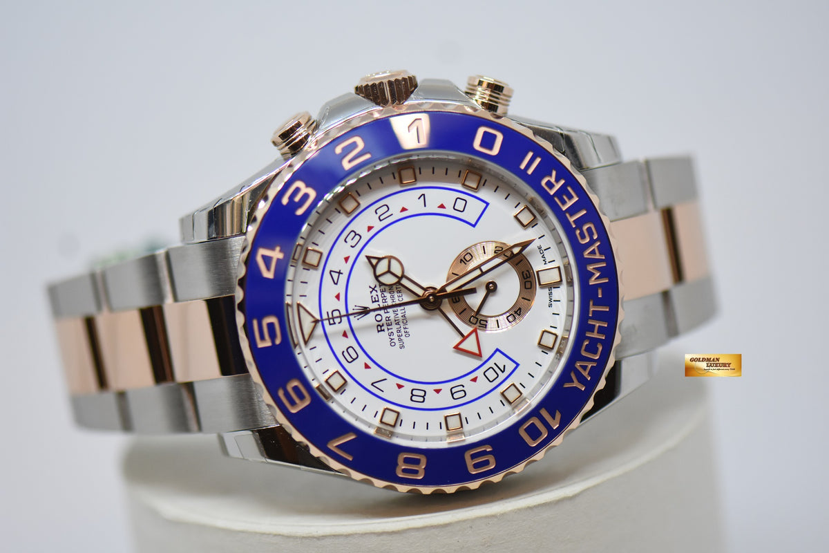 [SOLD] ROLEX OYSTER PERPETUAL YACHT-MASTER II 44mm REGATTA CHRONOGRAPH HALF-EVEROSE GOLD IN BRACELET 116681 (NEW-UNWORN)