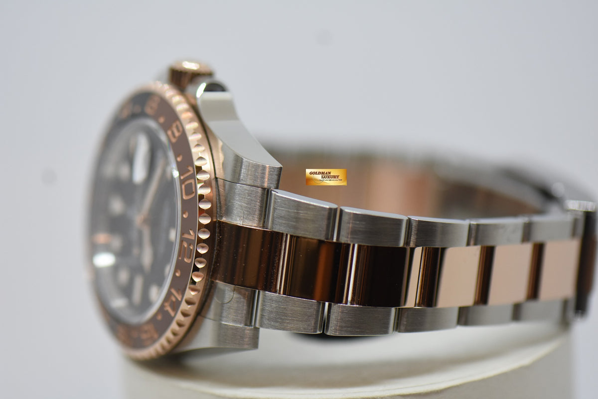 [SOLD] ROLEX OYSTER PERPETUAL GMT-MASTER II “ROOT-BEER” CERAMIC BROWN BEZEL EVEROSE GOLD / STEEL BRACELET 126711CHNR (NEW-UNWORN)