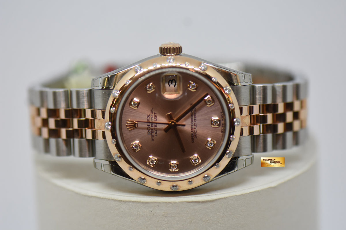[SOLD] ROLEX OYSTER DATEJUST 31mm EVEROSE GOLD / STEEL IN JUBILEE BRACELET PINK DIAMOND DIAL DIAMOND BEZEL 178341 (NEW-OLD STOCK)