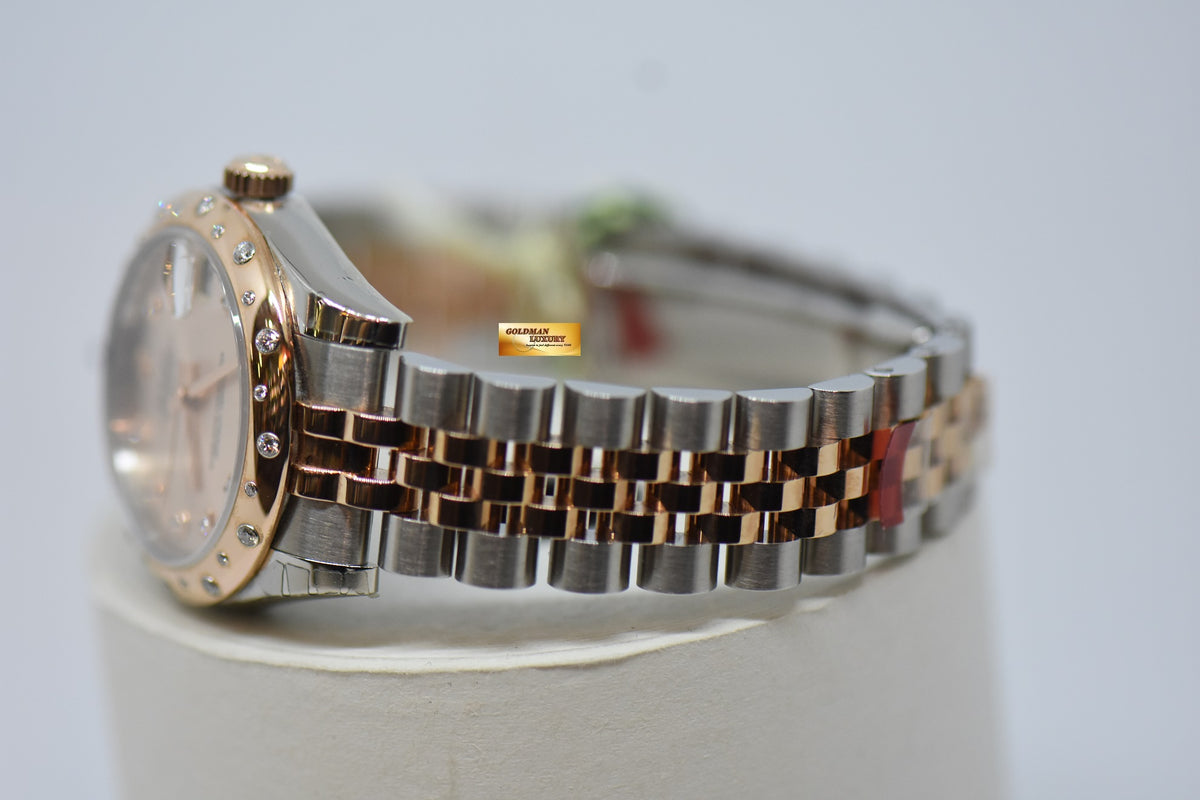 [SOLD] ROLEX OYSTER DATEJUST 31mm EVEROSE GOLD / STEEL IN JUBILEE BRACELET PINK DIAMOND DIAL DIAMOND BEZEL 178341 (NEW-OLD STOCK)