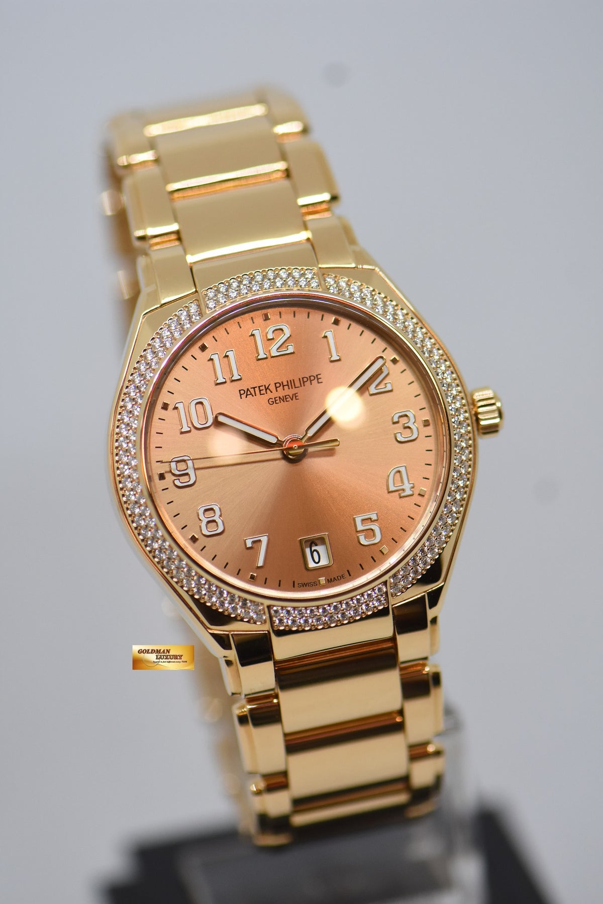 [SOLD] PATEK PHILIPPE LADIES 36mm TWENTY-4 ROSE GOLD ORIGINAL FACTORY DIAMONDS AUTOMATIC 7300/1200R (NEW-UNWORN)