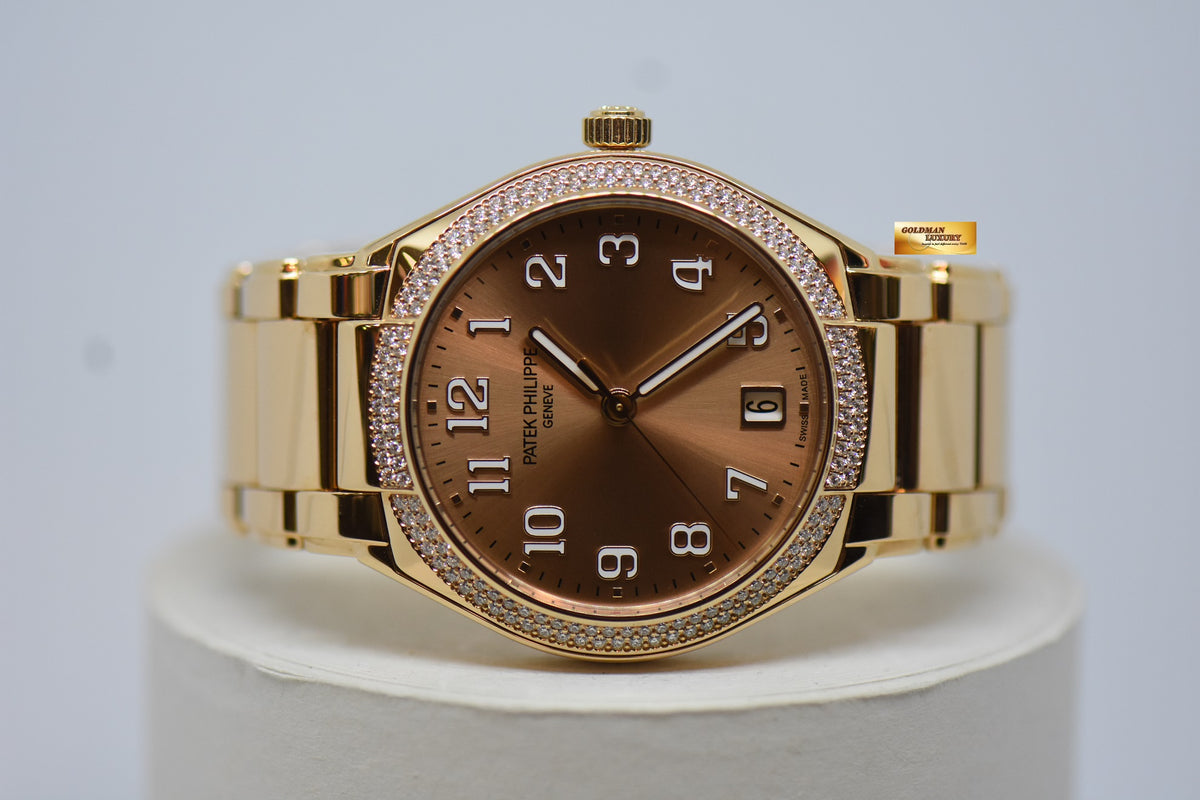[SOLD] PATEK PHILIPPE LADIES 36mm TWENTY-4 ROSE GOLD ORIGINAL FACTORY DIAMONDS AUTOMATIC 7300/1200R (NEW-UNWORN)