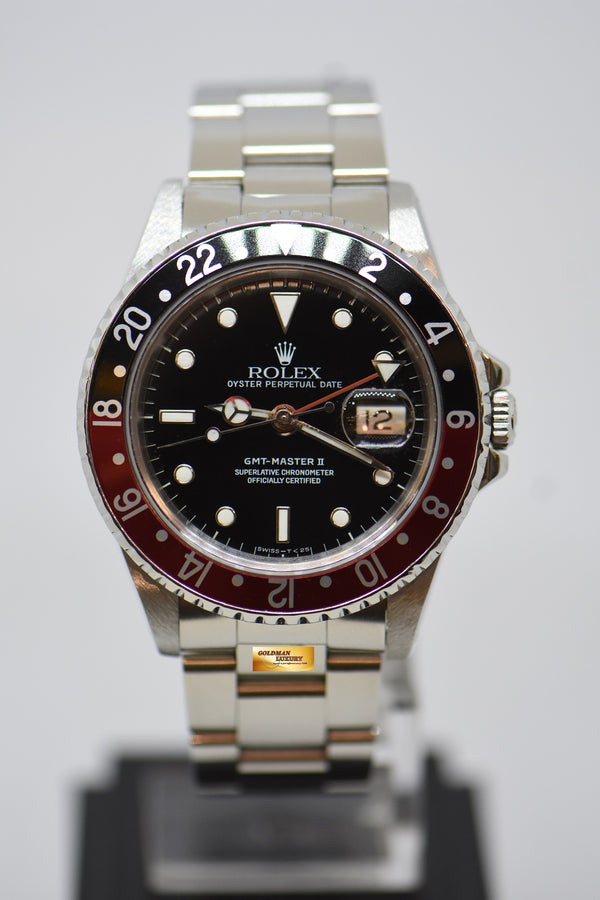 [SOLD] ROLEX OYSTER PERPETUAL GMT-MASTER II TRITIUM DIAL “COKE” BEZEL 16710 (PINHOLE) (BEAUTIFULLY AGING)