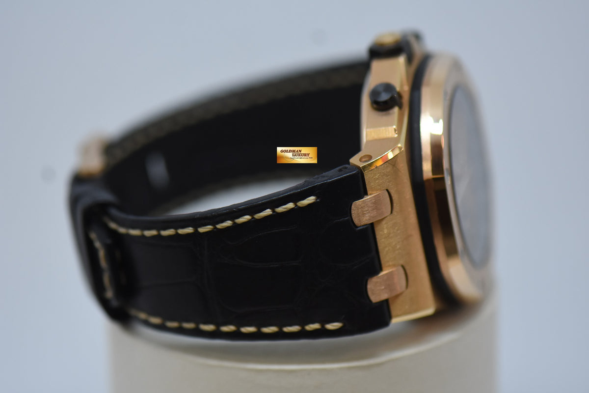 [SOLD] AUDEMARS PIGUET ROYAL OAK OFFSHORE 42mm ROSE GOLD IN LEATHER STRAP CHRONOGRAPH AUTOMATIC 26470OR (MINT)