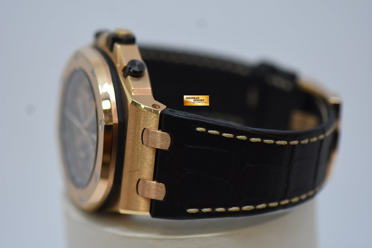 [SOLD] AUDEMARS PIGUET ROYAL OAK OFFSHORE 42mm ROSE GOLD IN LEATHER STRAP CHRONOGRAPH AUTOMATIC 26470OR (MINT)