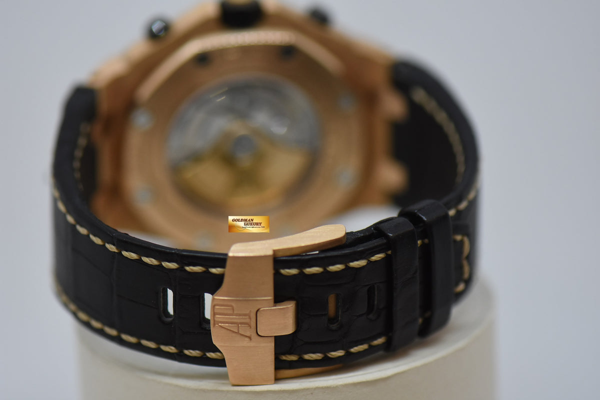 [SOLD] AUDEMARS PIGUET ROYAL OAK OFFSHORE 42mm ROSE GOLD IN LEATHER STRAP CHRONOGRAPH AUTOMATIC 26470OR (MINT)