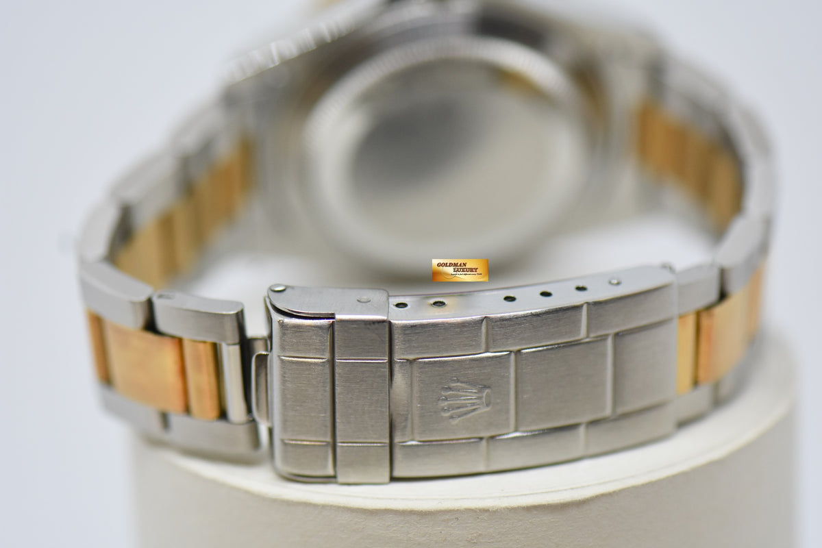 [SOLD] ROLEX OYSTER SUBMARINER 40mm GOLD / STEEL IN BRACELET BLUE DIAL & BEZEL 16613LB (PURPLISH AGING DIAL)