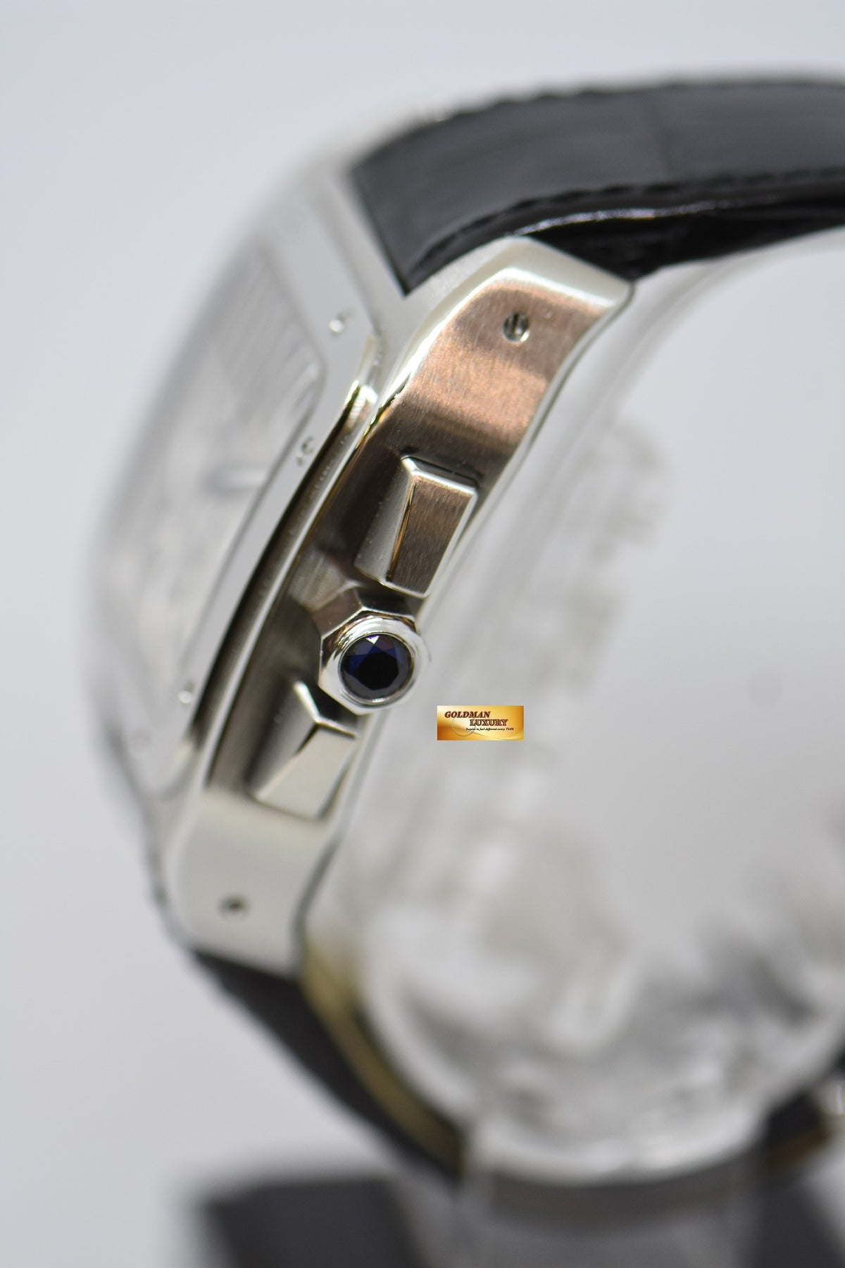 [SOLD] CARTIER SANTOS 100 XL CHRONOGRAPH STEEL IN LEATHER STRAP AUTOMATIC 2740 (MINT)