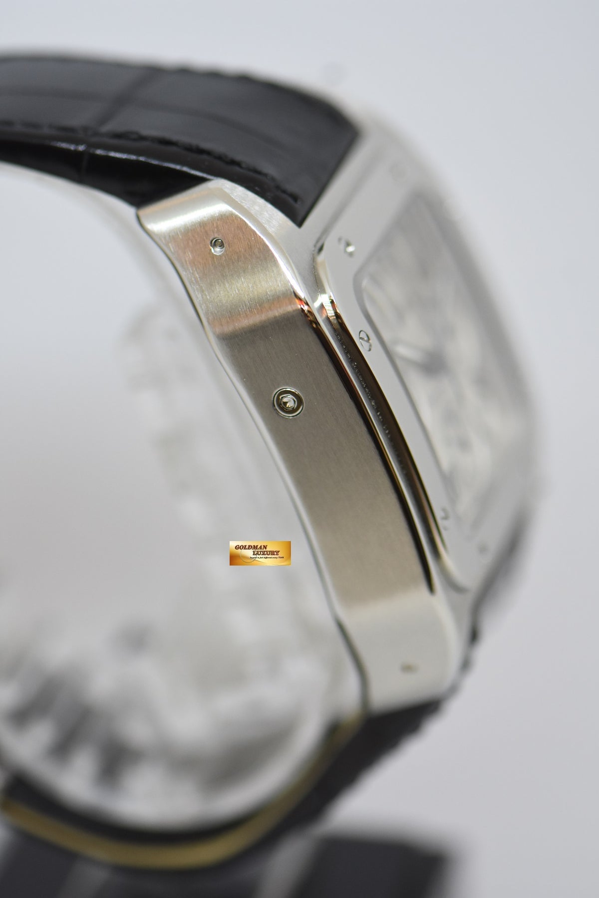 [SOLD] CARTIER SANTOS 100 XL CHRONOGRAPH STEEL IN LEATHER STRAP AUTOMATIC 2740 (MINT)