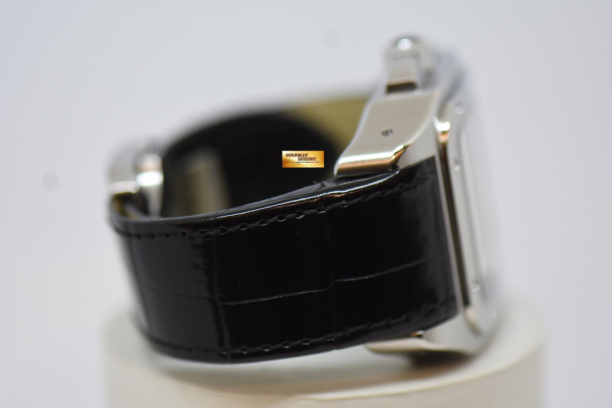 [SOLD] CARTIER SANTOS 100 XL CHRONOGRAPH STEEL IN LEATHER STRAP AUTOMATIC 2740 (MINT)