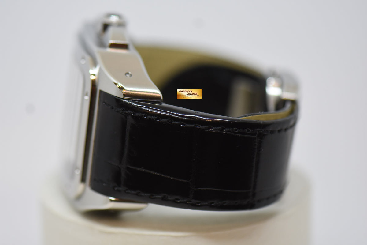 [SOLD] CARTIER SANTOS 100 XL CHRONOGRAPH STEEL IN LEATHER STRAP AUTOMATIC 2740 (MINT)