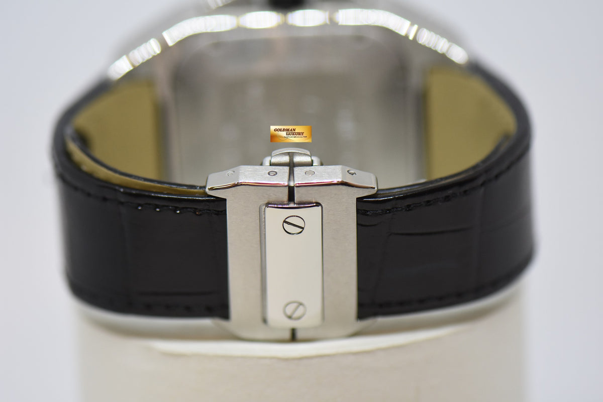 [SOLD] CARTIER SANTOS 100 XL CHRONOGRAPH STEEL IN LEATHER STRAP AUTOMATIC 2740 (MINT)