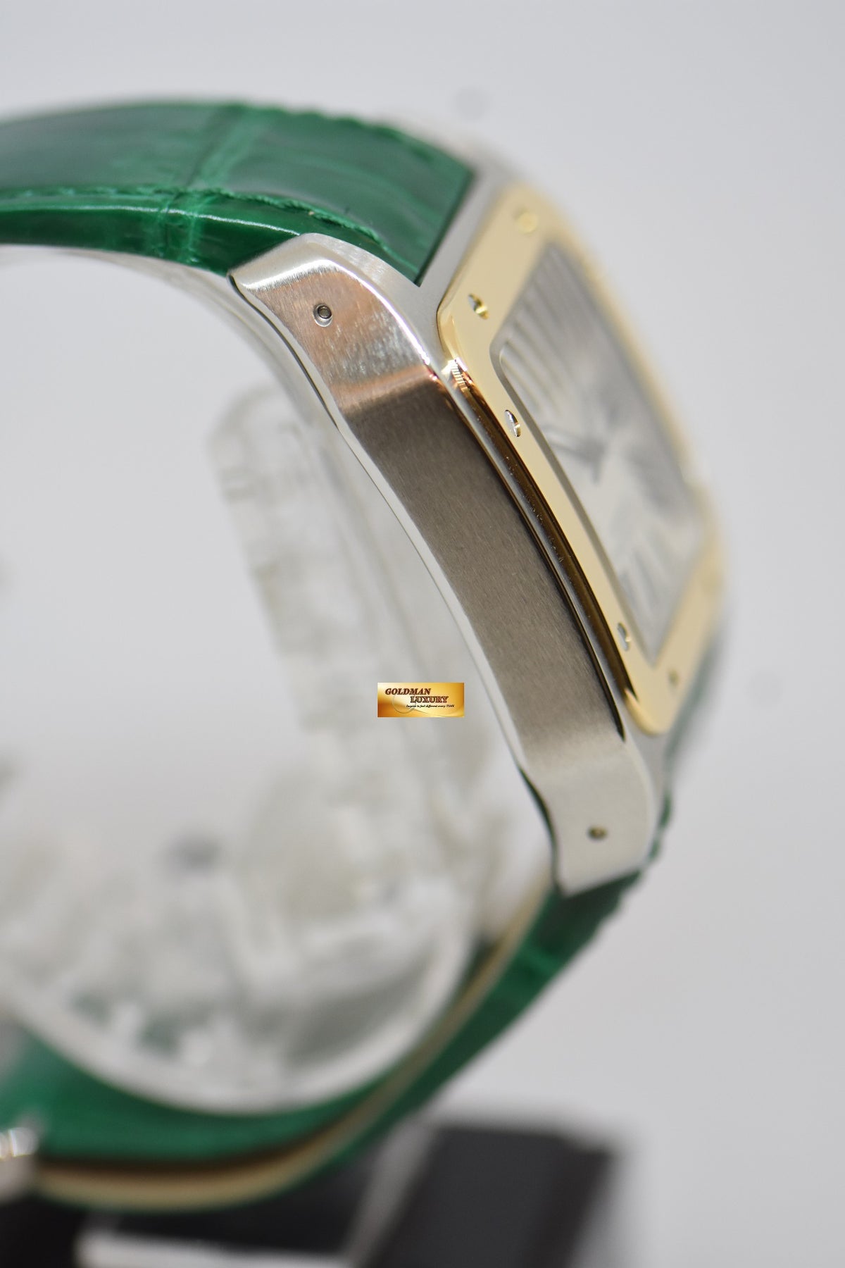 [SOLD] CARTIER SANTOS 100 XL GOLD / STEEL IN LEATHER STRAP AUTOMATIC 2656 (MINT)