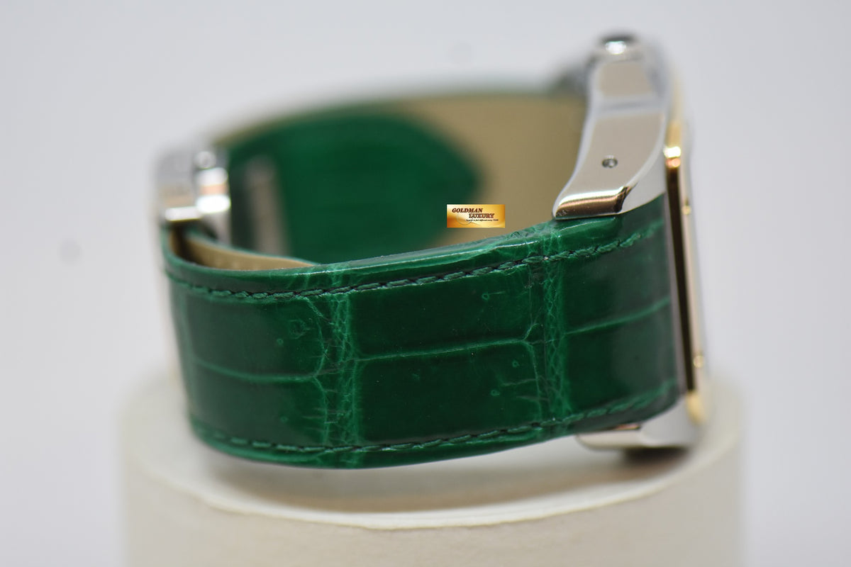[SOLD] CARTIER SANTOS 100 XL GOLD / STEEL IN LEATHER STRAP AUTOMATIC 2656 (MINT)
