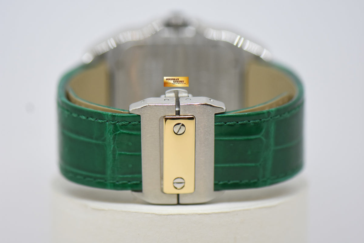 [SOLD] CARTIER SANTOS 100 XL GOLD / STEEL IN LEATHER STRAP AUTOMATIC 2656 (MINT)