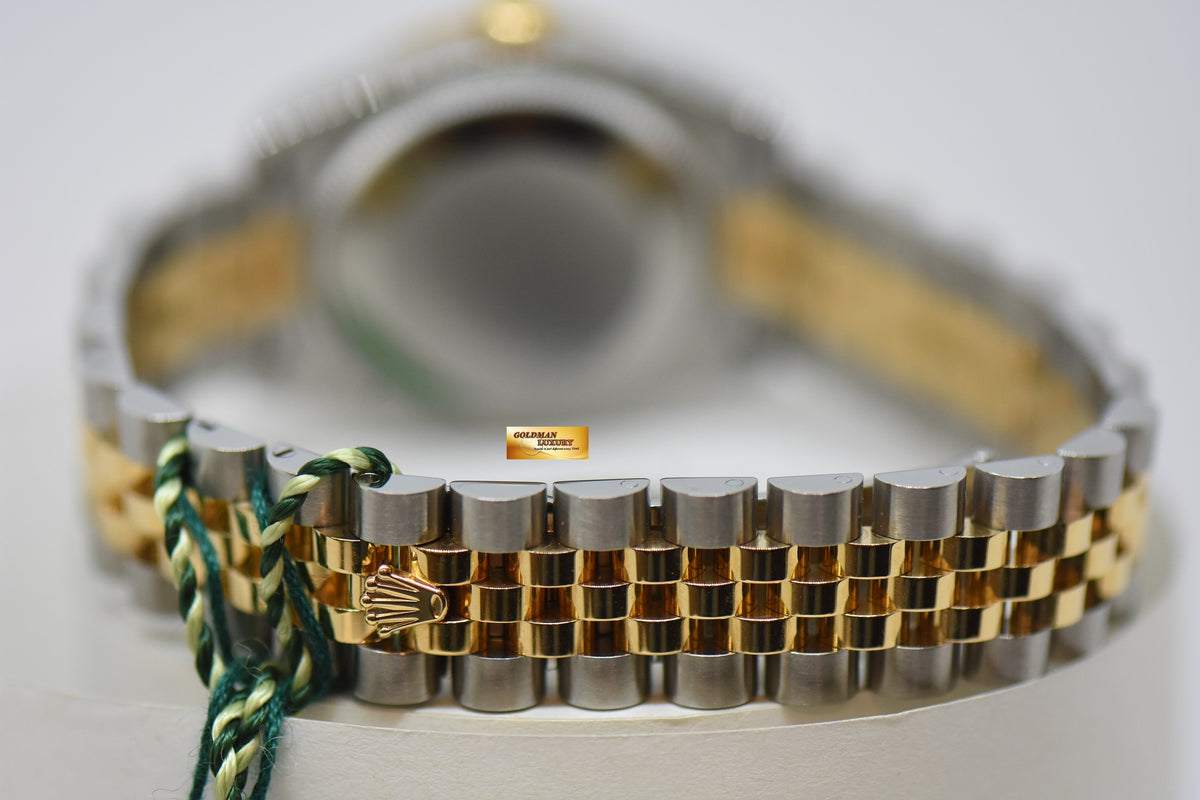 [SOLD] ROLEX OYSTER PERPETUAL DATEJUST 31mm GOLD / STEEL IN JUBILEE BRACELET OLIVE GREEN DIAL DIAMOND @ VI ORIGINAL DIAMOND BEZEL AUTOMATIC 178343 (NEW-UNWORN)
