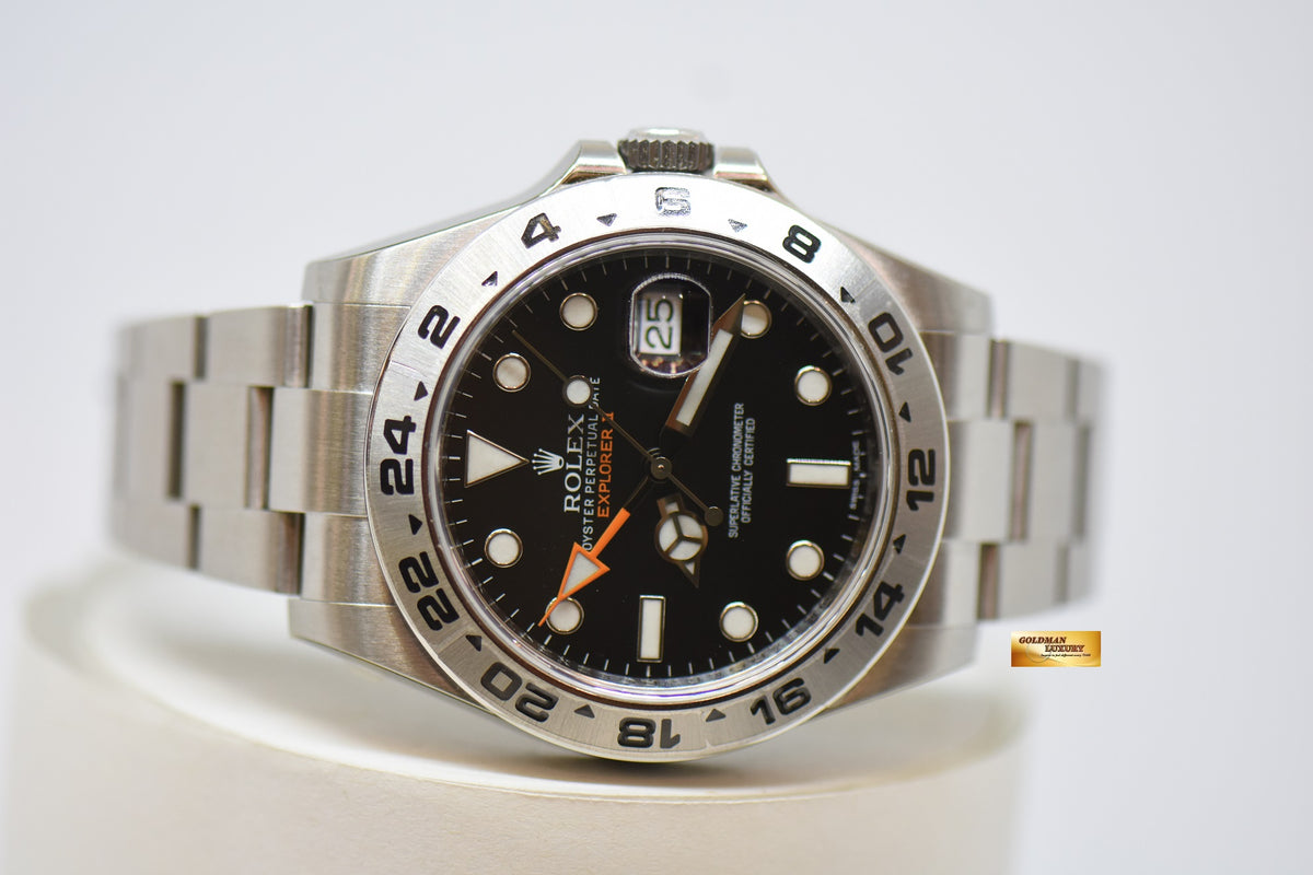 [SOLD] ROLEX OYSTER PERPETUAL EXPLORER II 42mm STEEL IN BRACELET BLACK DIAL (NOS) (ALL STICKERS INTACT)