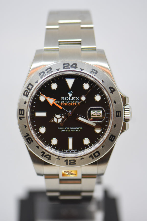 [SOLD] ROLEX OYSTER PERPETUAL EXPLORER II 42mm STEEL IN BRACELET BLACK DIAL (NOS) (ALL STICKERS INTACT)